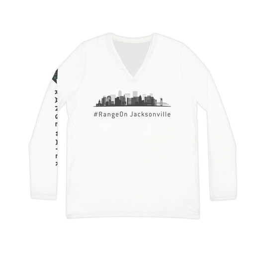 Jacksonville Skyline - Women's Long Sleeve V-neck Shirt (AOP)