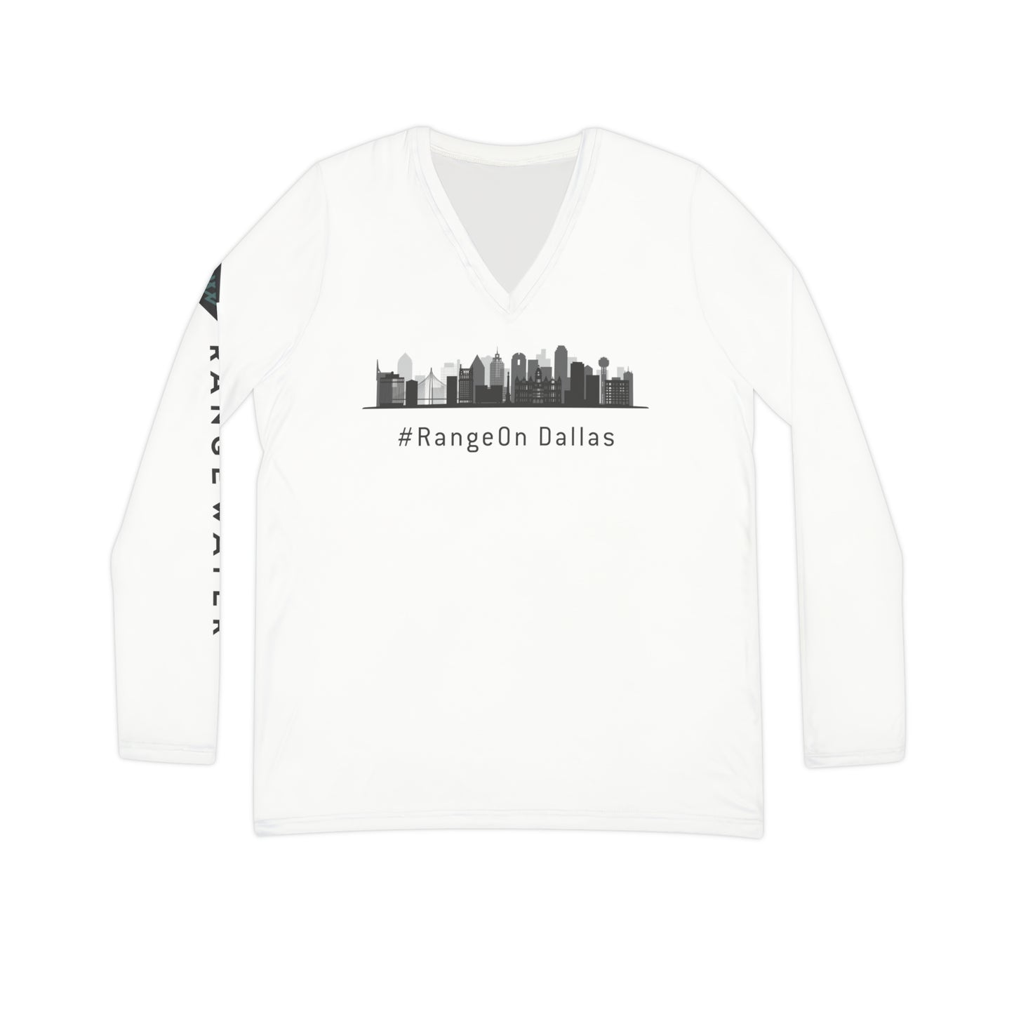 Dallas Skyline - Women's Long Sleeve V-neck Shirt (AOP)