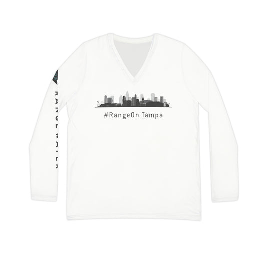 Tampa Skyline - Women's Long Sleeve V-neck Shirt (AOP)