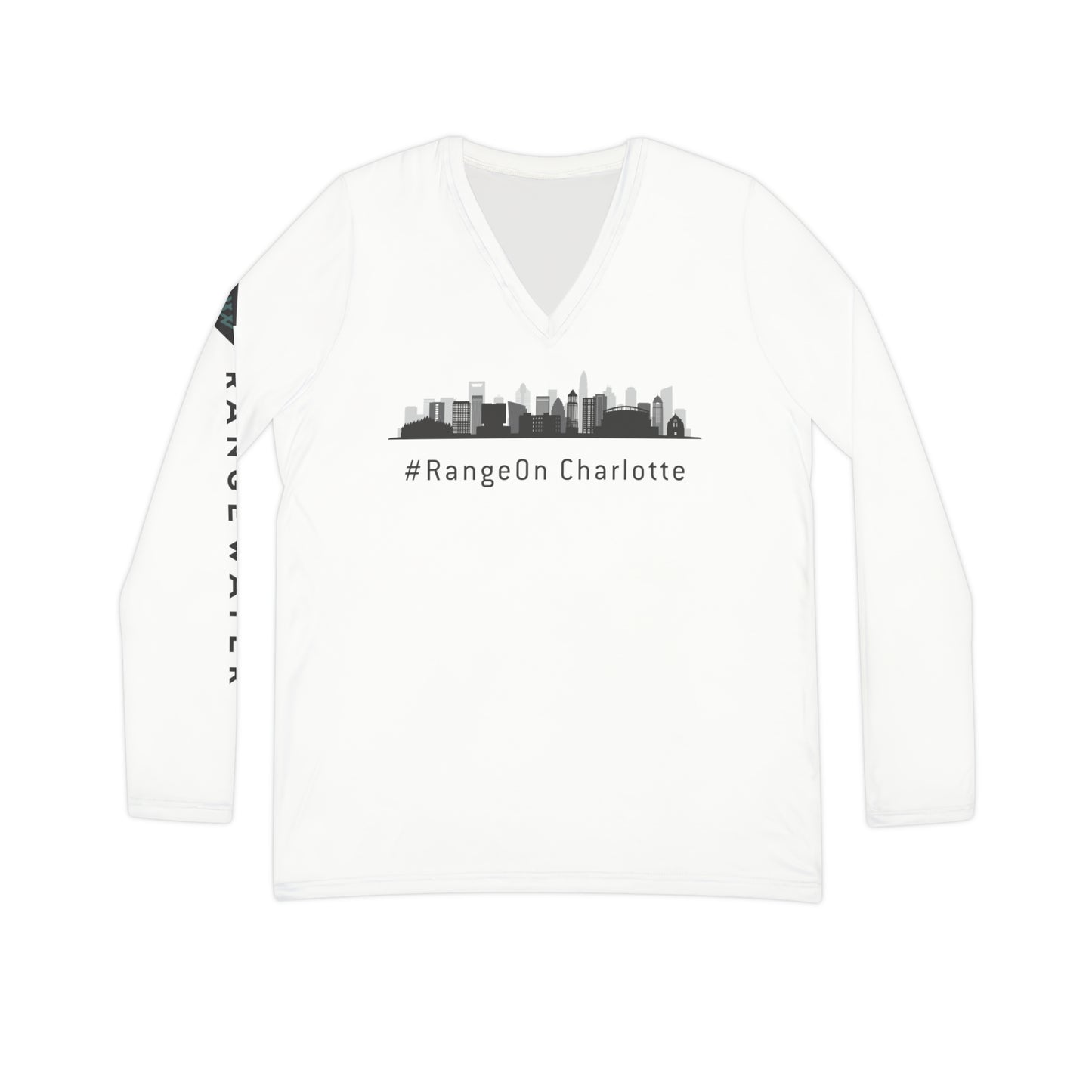 Charlotte Skyline - Women's Long Sleeve V-neck Shirt