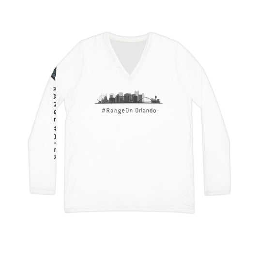 Orlando Skyline - Women's Long Sleeve V-neck Shirt (AOP)